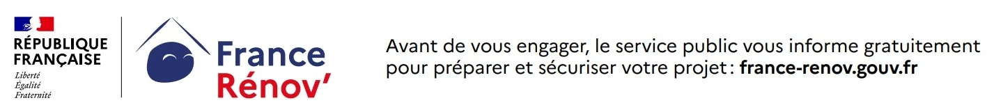 République française, France Rénov'. Avant de vous engager, le service public vous informe gratuitement pour préparer et sécuriser votre projet : www.france-renov.gouv.fr (nouvel onglet)